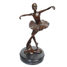 Tänzer Messing Statue Ballerina Carving Dekor Bronze Skulptur Tpy-294